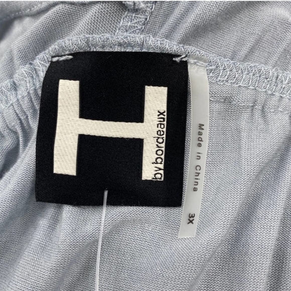 H by bordeaux light blue short sleeve top size 3x nwt Nordstrom rack - Picture 7 of 9